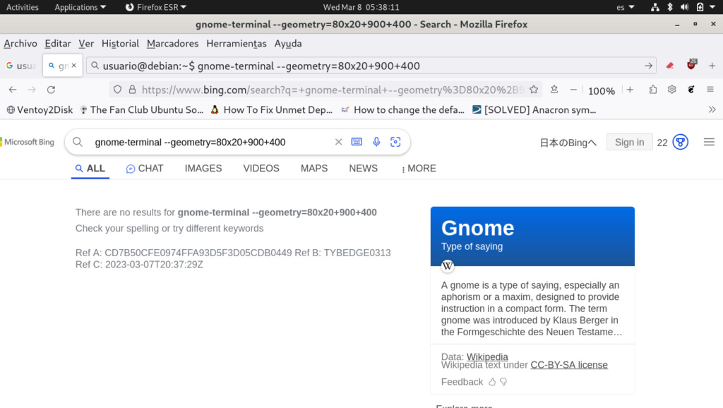 Gestión de ventanas - gnome - debian 11 Scree168