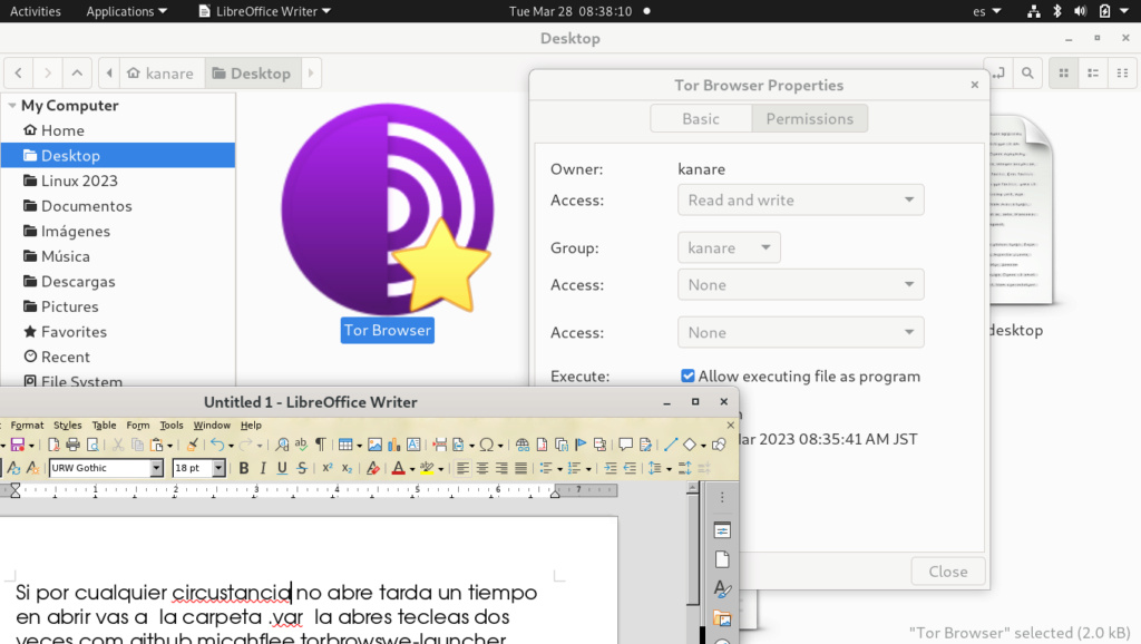 Tor Browser para Linux que está pasando  con tantos problemas de instalació Scree198