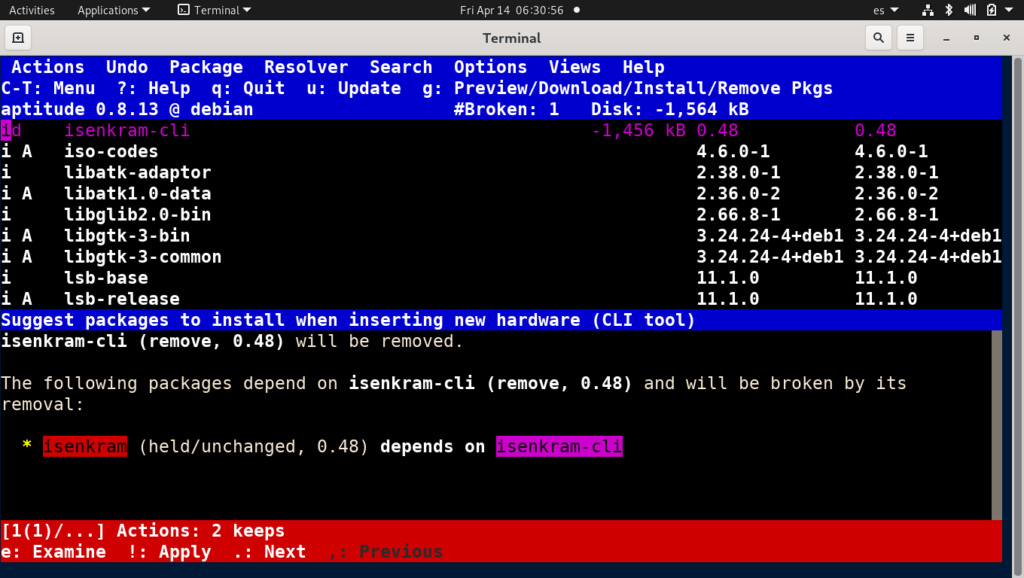 Linux Debian - Instalar Firmware o Drivers no libres con ISENKRAM Scree218