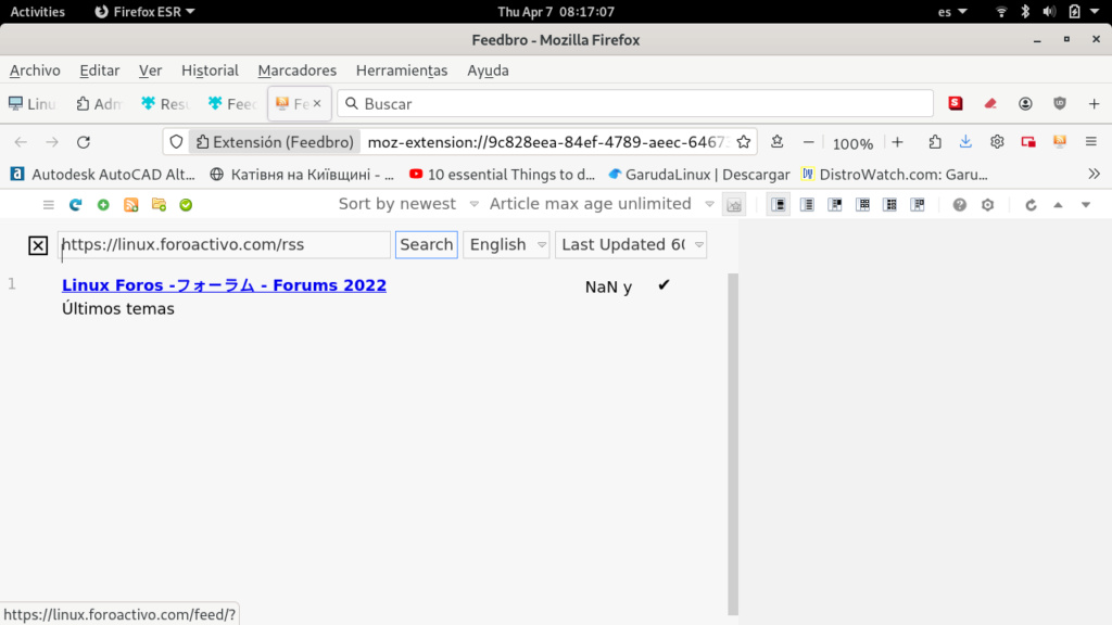 Como añadir rss a  browser como Firefox  nuestro Foro Linux 2022 Screen37