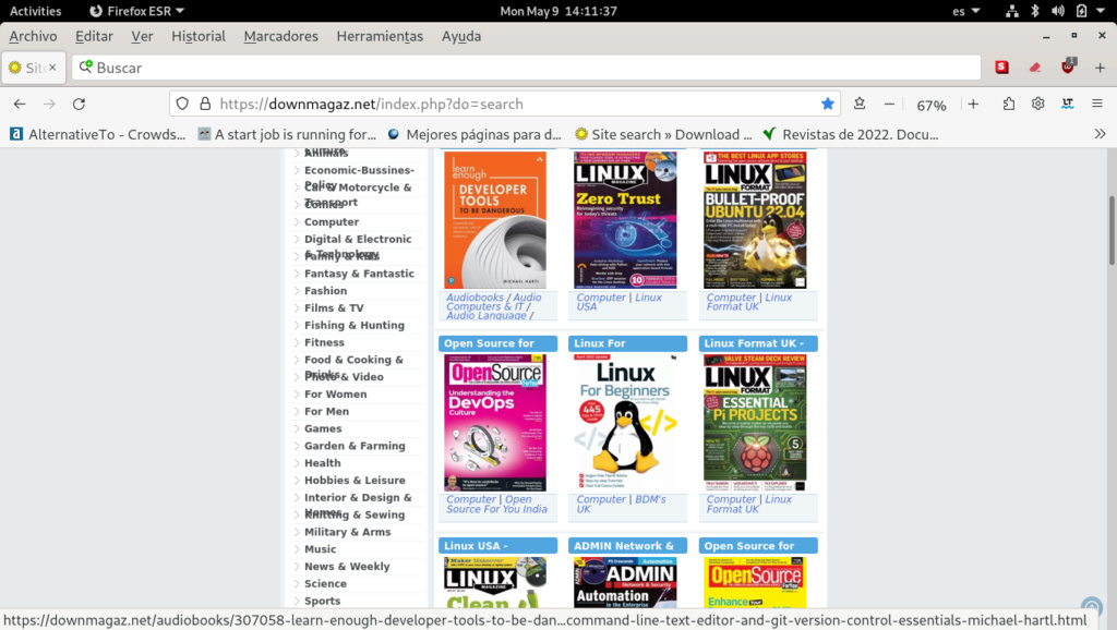  Desde este link de abajo se puede bajar 330 Revistas sobre Linux en Ingles     Screen57