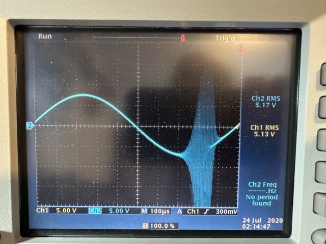 ST120 power section oscillation using Pavel's AB-Qi ST70/120 autobias board Img_3513