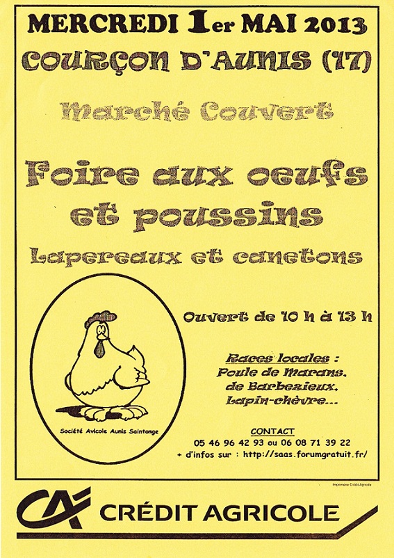 Foire aux oeufs et aux poussins Courçon d'Aunis le 1er mai 20013 Courao10