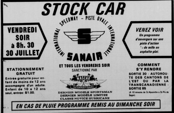 stock car des années 70 ici au Québec Sanair10