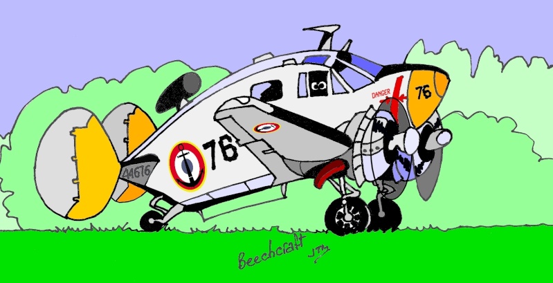 Mes caricatures et dessins d'avions et hélicos. - Page 5 Beechc11