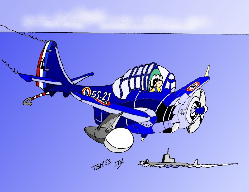 Mes caricatures et dessins d'avions et hélicos. - Page 7 Tbm_3510