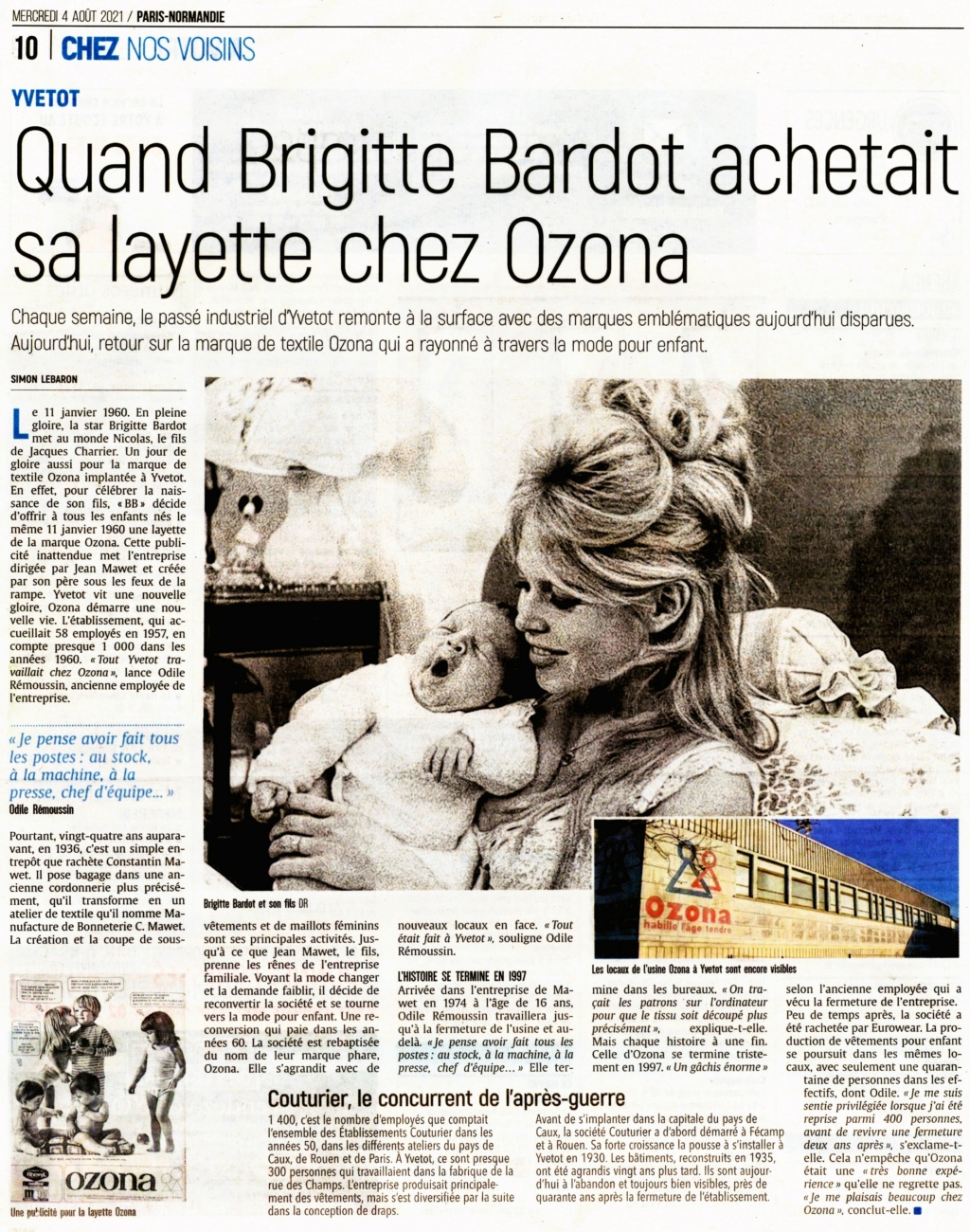 Quand Brigitte Bardot achetait sa layette ches Ozona à Yvetot 2021-162