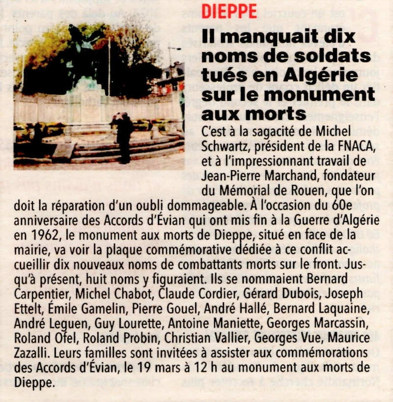 Dieppe - 10 noms de morts de la guerre d'Algérie oubliés sur le Monument au morts 2022-050