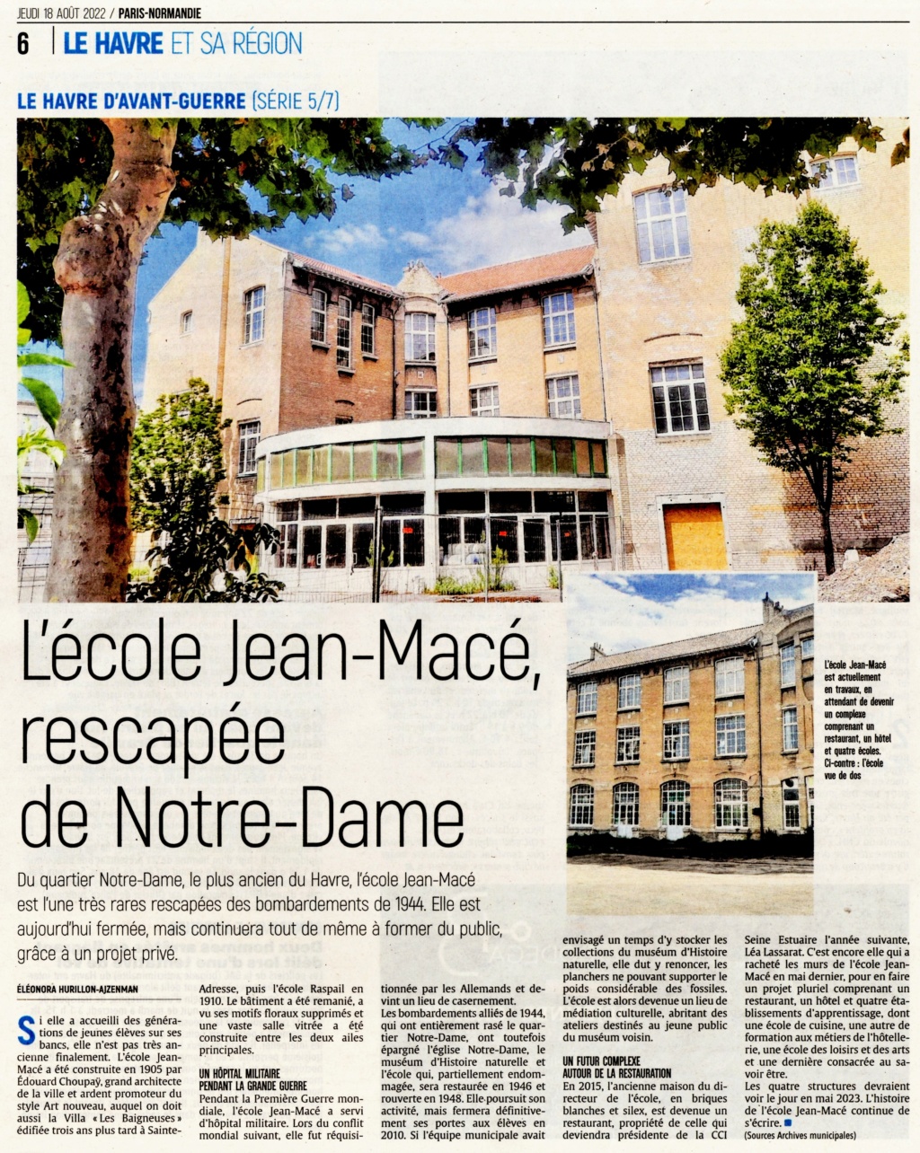 L'école Jean Macé, rescapée de Notre-Dame au Havre 2022-123