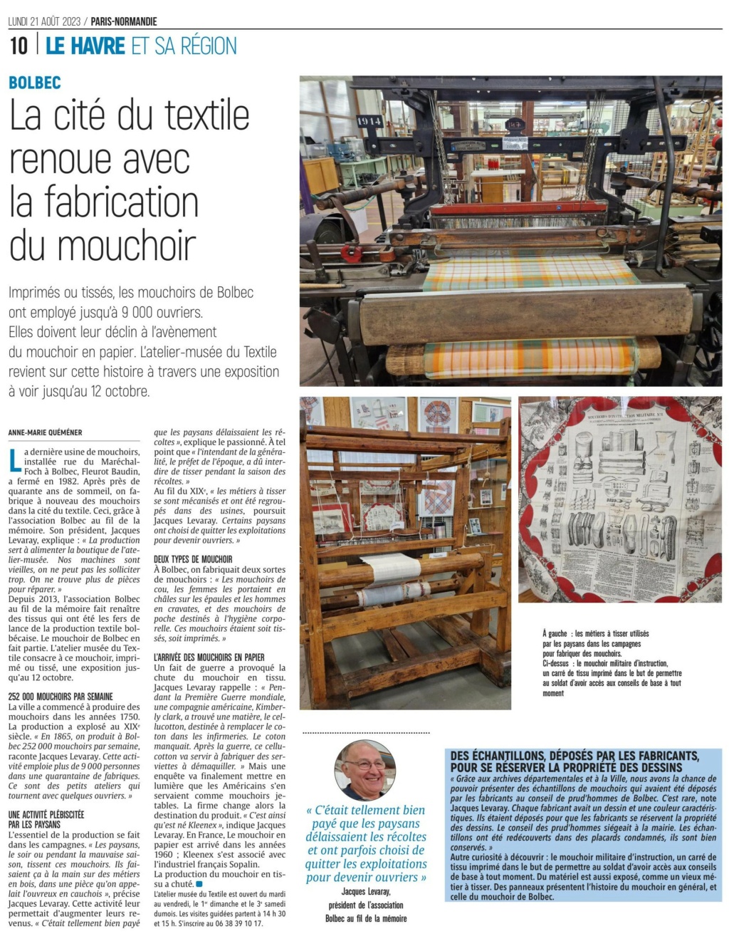 Bolbec - La cité du textile renoue avec la fabrication du mouchoir 2023-090