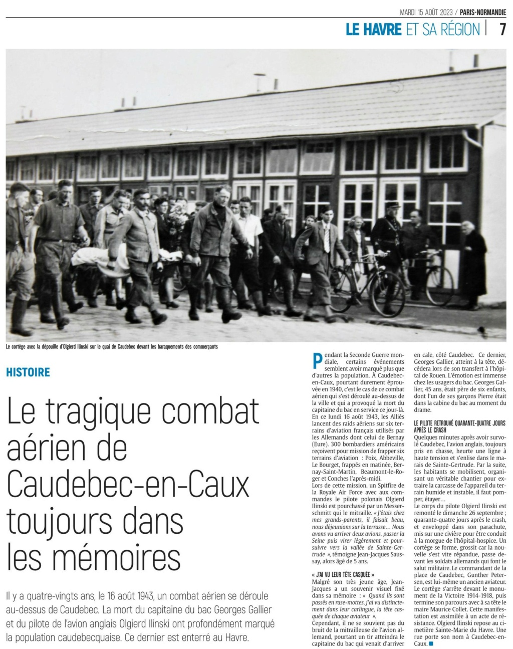 Le tragique combat aérien de Caudebec-en-Caux toujours dans les mémoires 2023-096