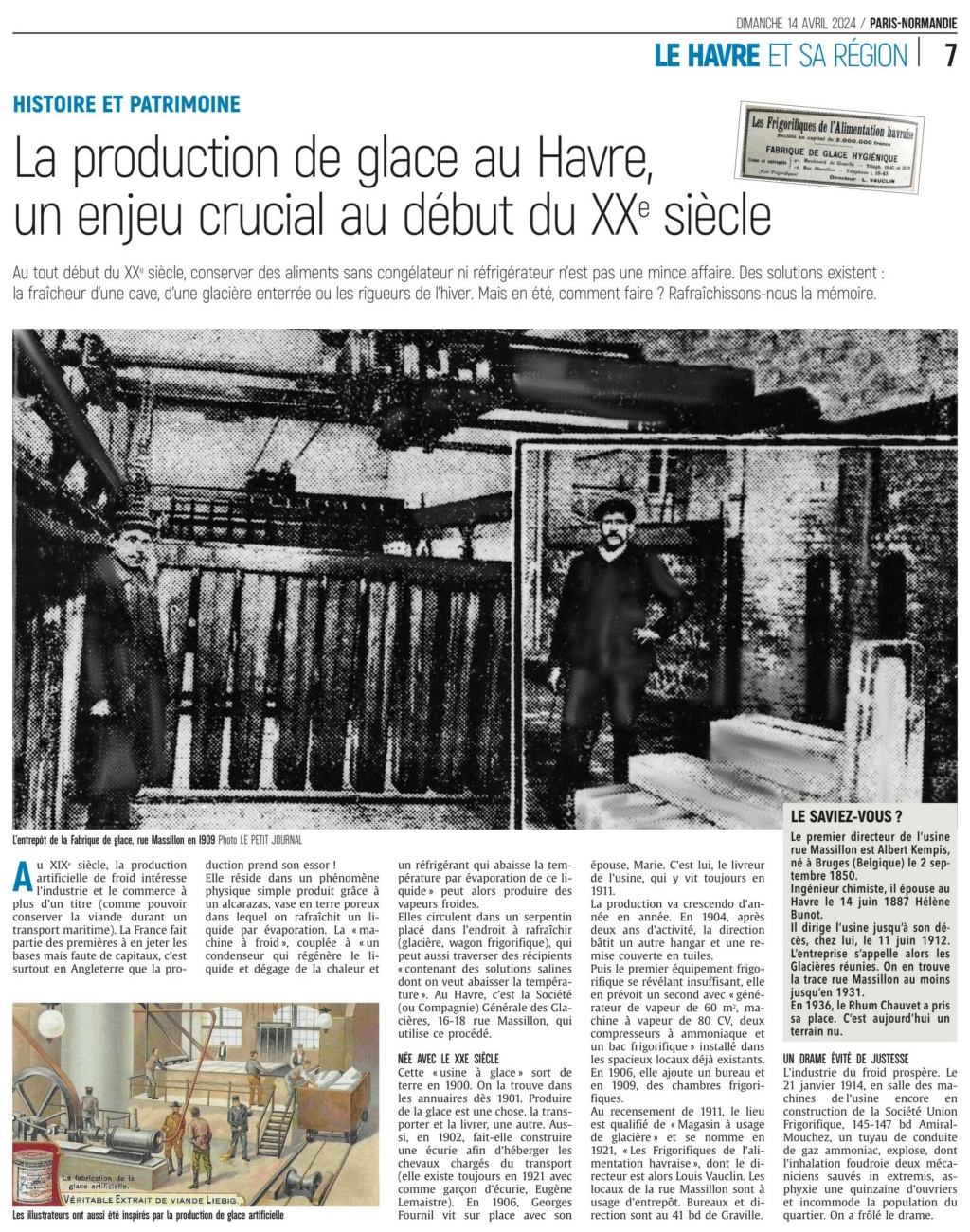 La production de glace au Havre, un enjeu crucial au début du XXè siècle 2024-049