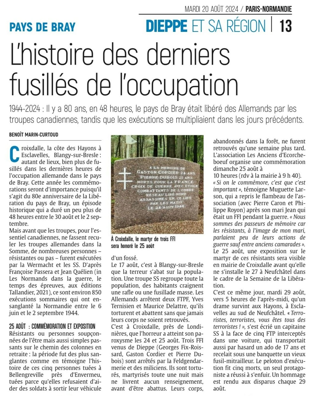 Pays de Bray - L'histoire des derniers fusillés de l'occupation 2024-128