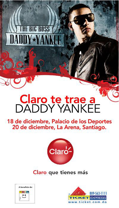 "Claro" Presentara A Daddy Yankee Este 18 De Diciembre En RD 61d55010