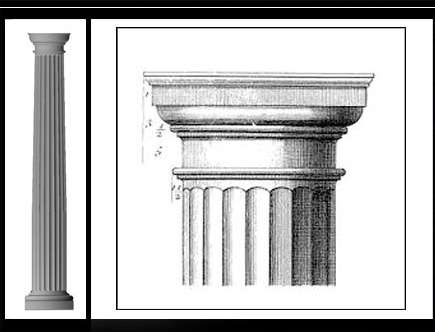 Les trois principaux styles de colonnes Colonn10