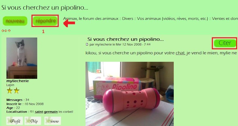 Comment poster un message? Tuto110