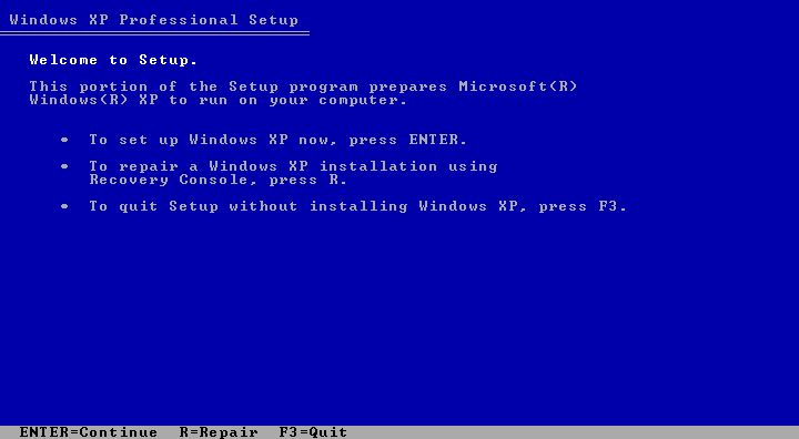 Kako instalirati Windows XP Txp_p011