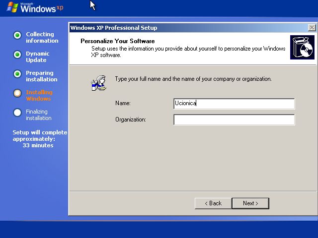 Kako instalirati Windows XP Txp_p123