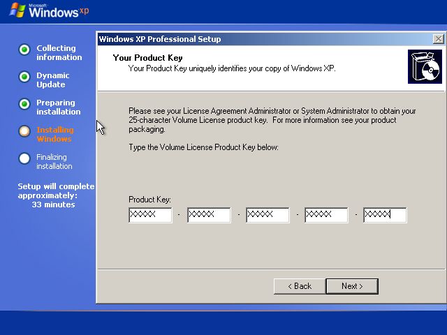 Kako instalirati Windows XP Txp_p124