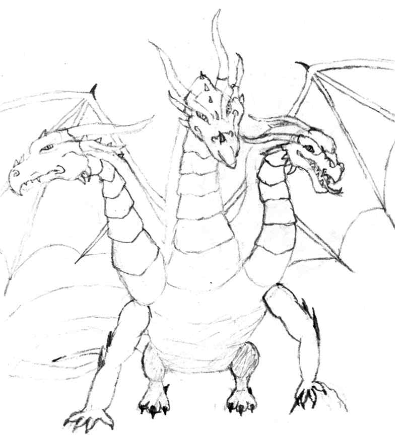 Hand-drawn Dragons by me (Update as of 12/27/08!) 3-head10