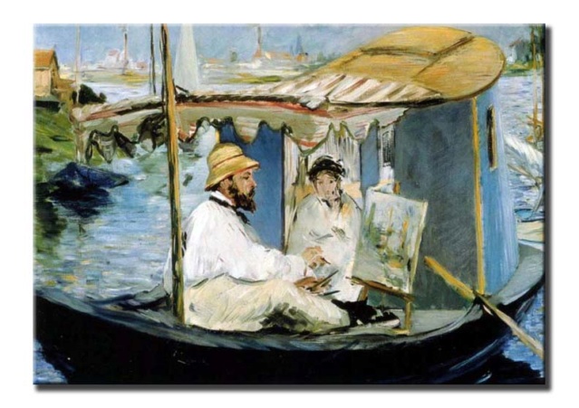 Claude Monet y su esposa en su estudio flotante, de Edouard Manet 39_man10