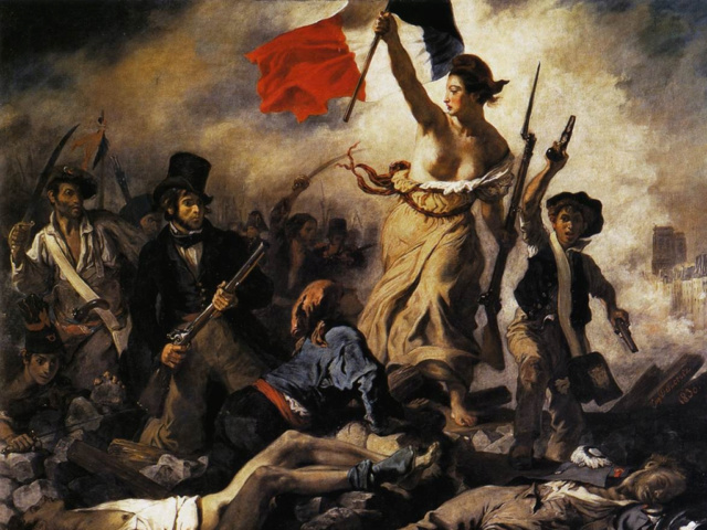 La libertad guiando al pueblo, Delacroix Delacr10