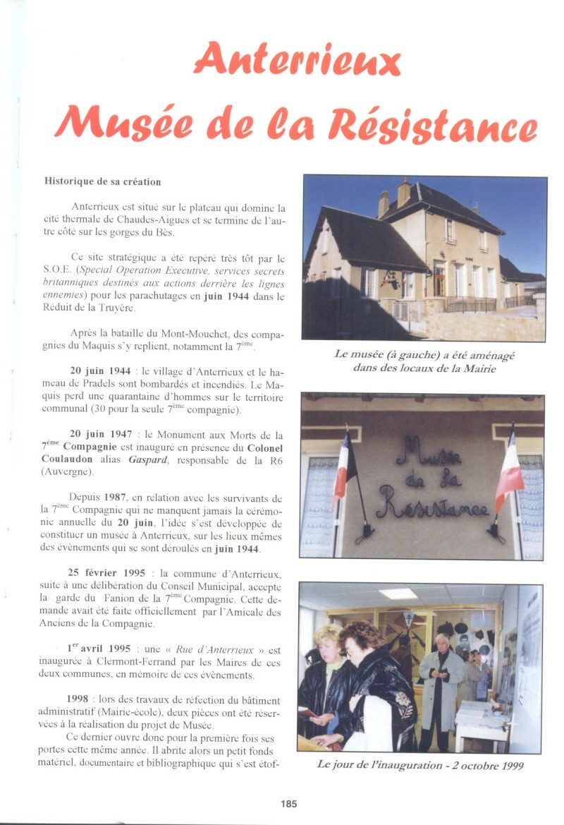 Le MONT-MOUCHET, haut lieu de la Résistance - Page 2 Anterr10