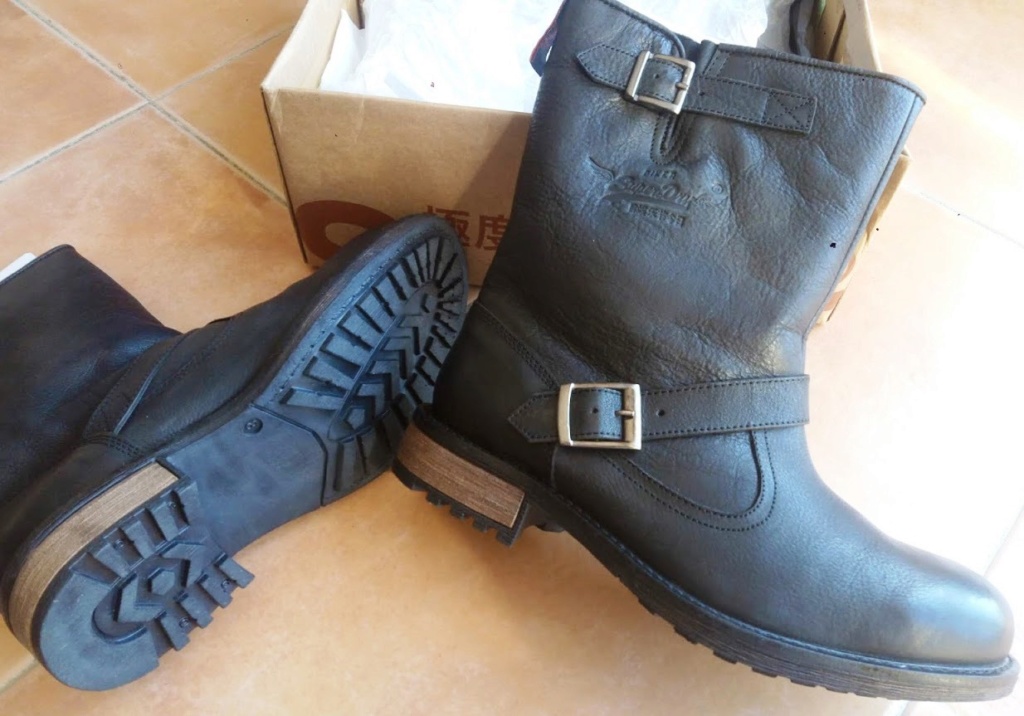 Bottes Biker "SUPERDRY" cuir noir T 42 Img_2044