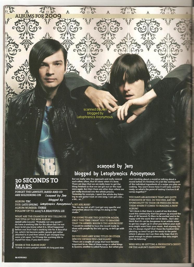 Kerrang Magasine Janvier 2009 Image110