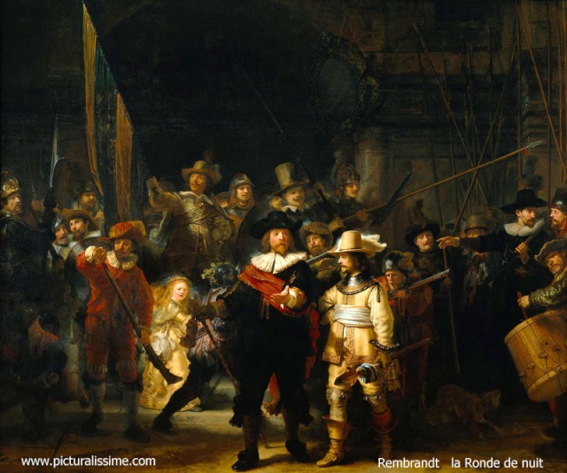 La ronde de nuit, Rembrandt Amsterdam 1642. Rembra11