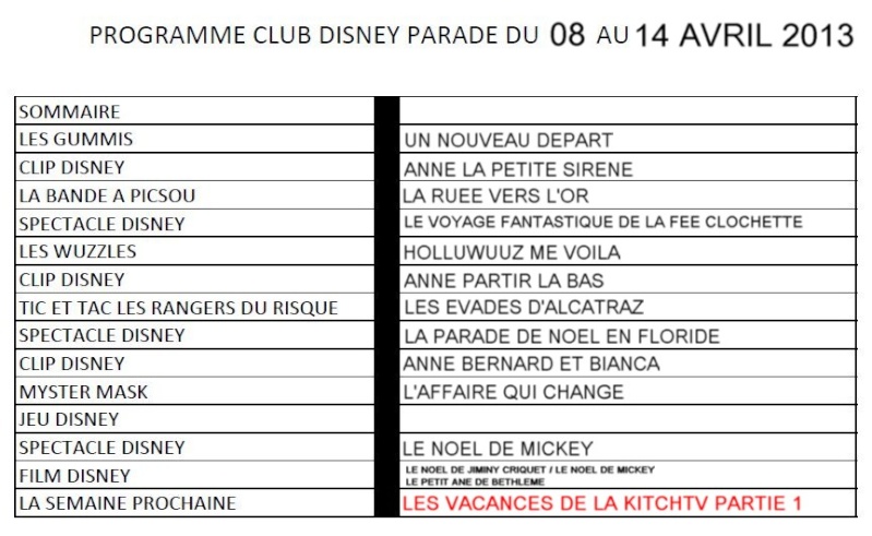 NOUVEL EMISSION LE CLUB DISNEY PARADE Sommai11