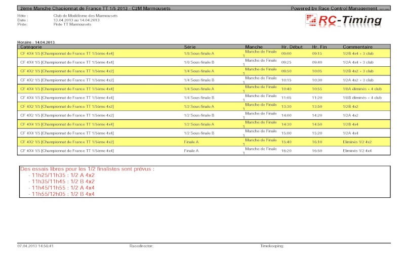 2 ème Manche du CF au club du C2M des Marmousets 94 LA QUEUE - Page 2 Timing12