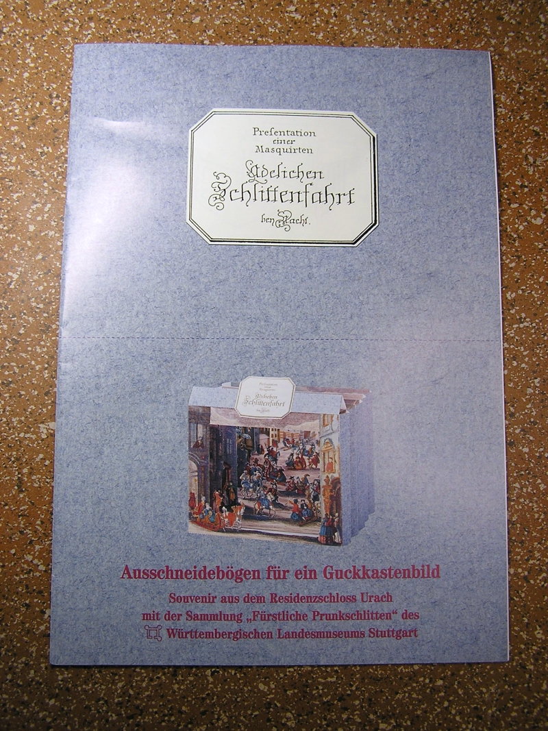 Historisches Guckkastenbild "... Schlittenfahrt bey Nacht" 011