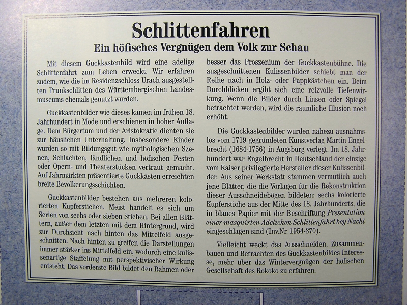 Historisches Guckkastenbild "... Schlittenfahrt bey Nacht" 0a11