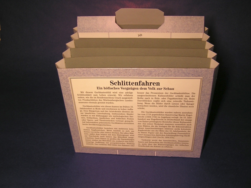 Historisches Guckkastenbild "... Schlittenfahrt bey Nacht" 41a10