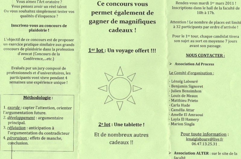 Concours de Plaidoirie - 4ème édition 23-02-10