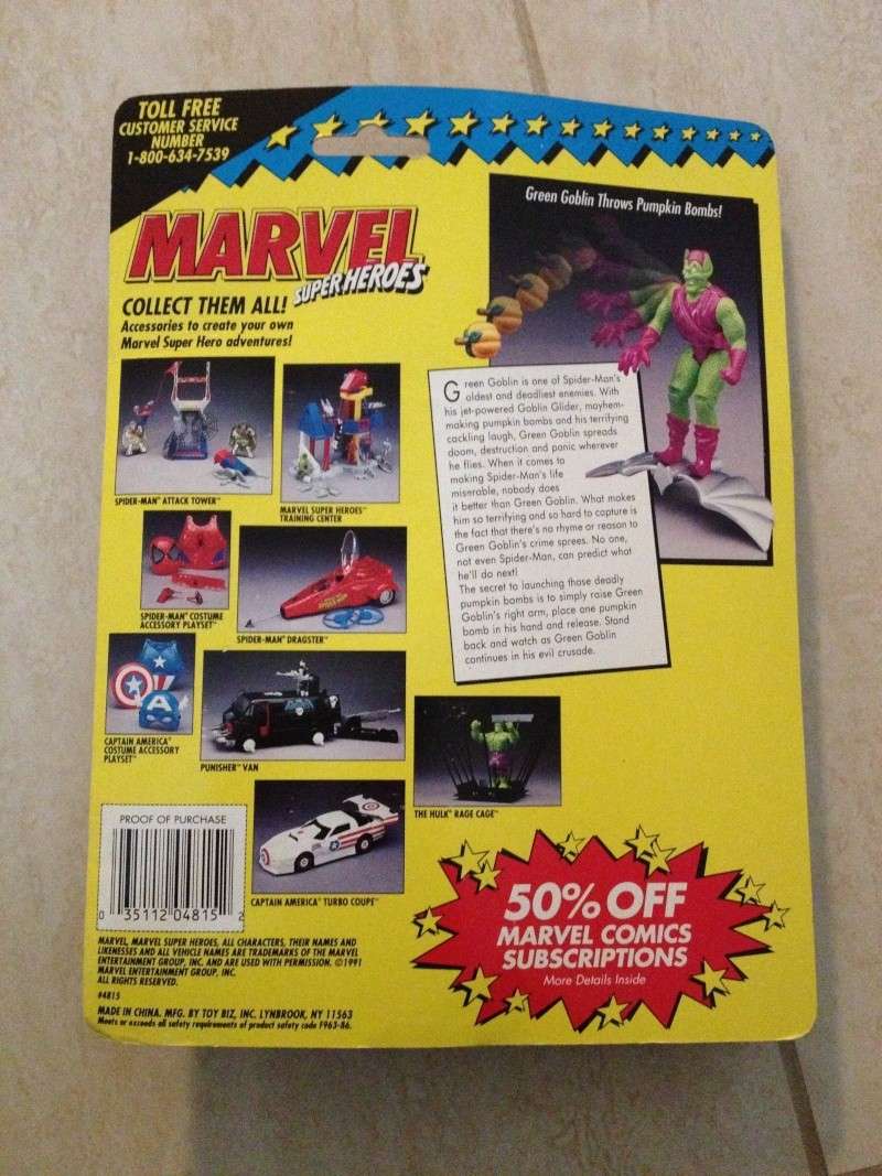 Green Goblin Marvel 1991 Super Heroes TOY BIZ 1991. MOC. Goblin11