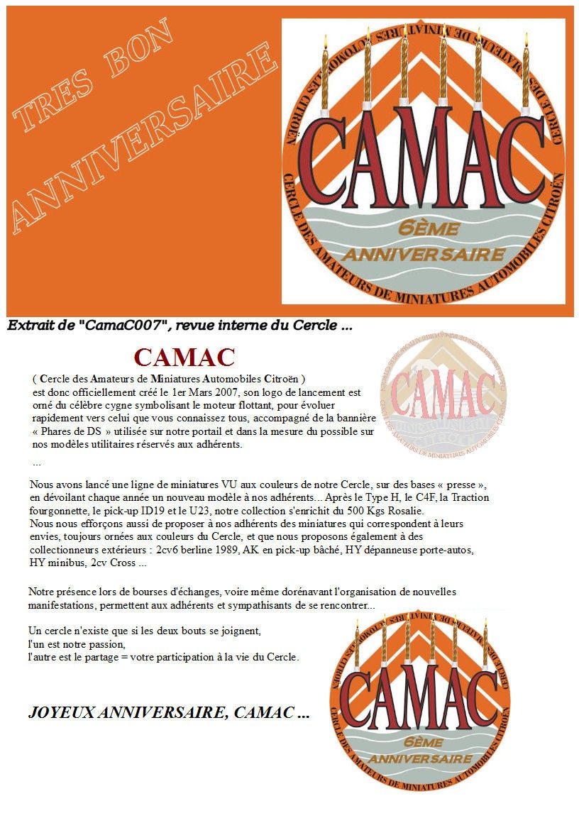 CAMAC :   6ème anniversaire !!!  Anniv10