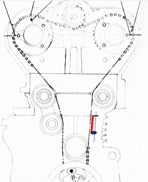 guide - Guide chaine de distribution au fond du carter huile Guide210