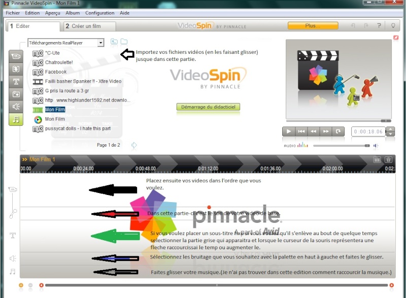 Pinnacle Videospin (petit tutoriel) Pinnac11