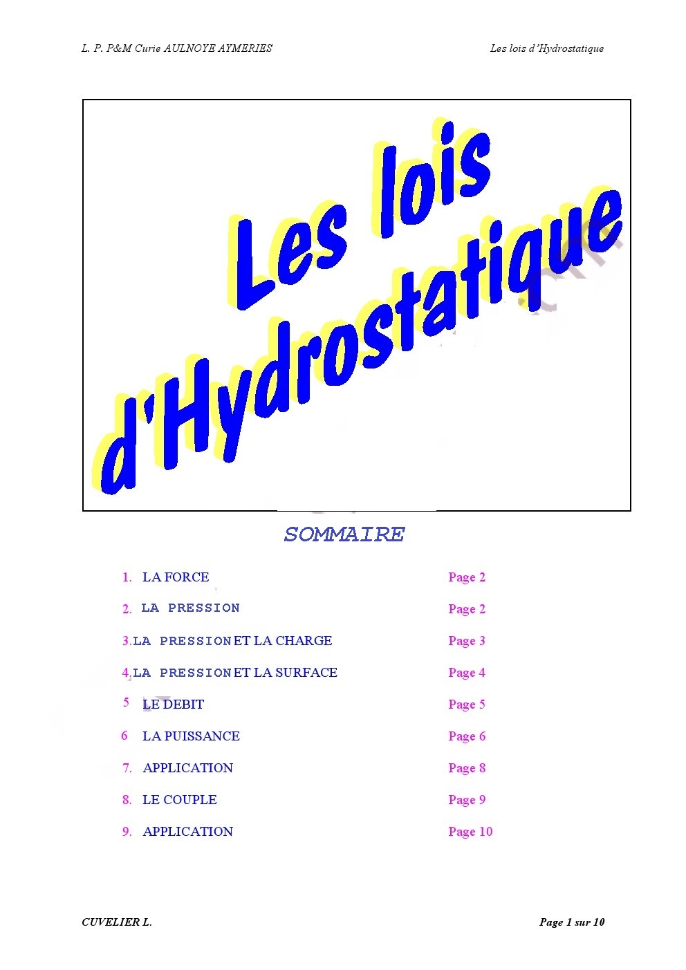 les lois d'hydrostatique 0001302