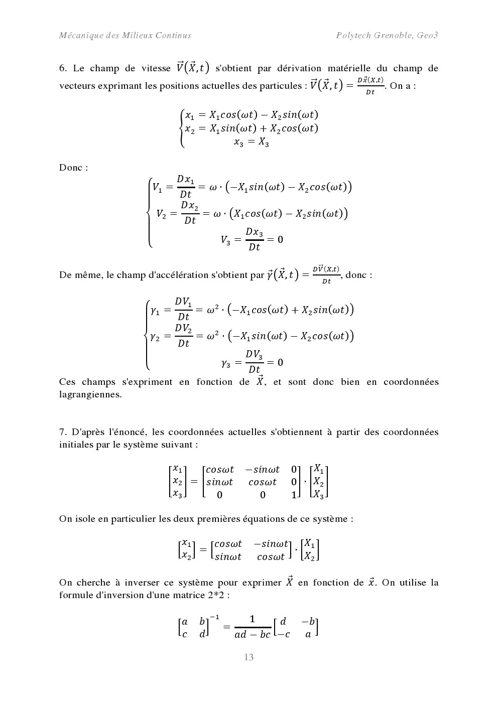 Exercices résolus chapitre calcul cinematique 001317