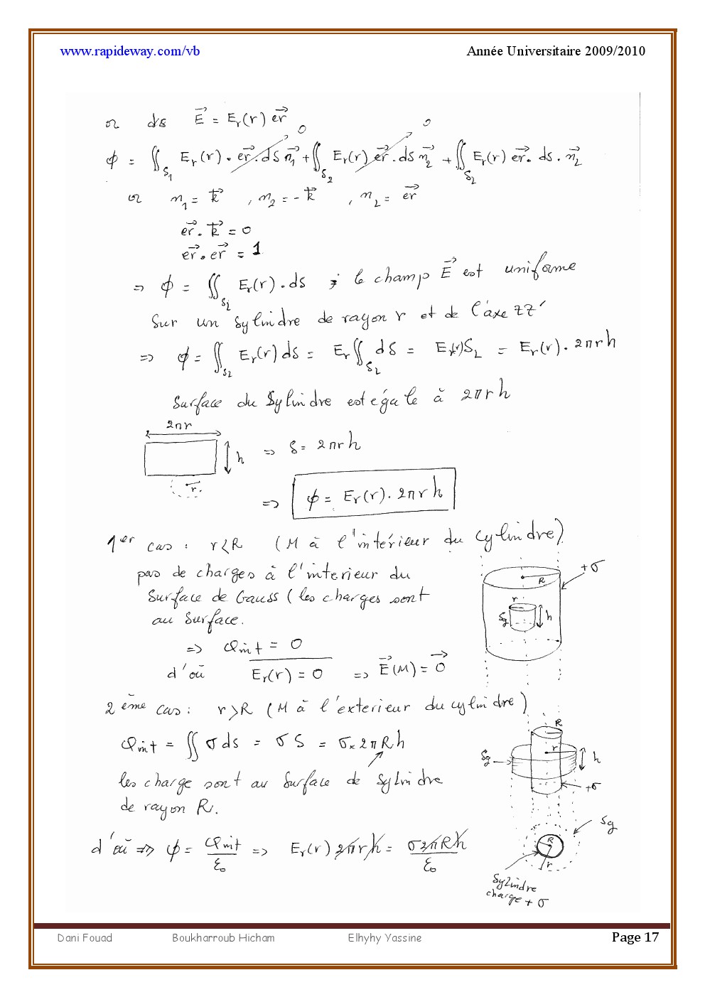 Exercices résolus 2006/2007 ELECTRICITE 1 001714