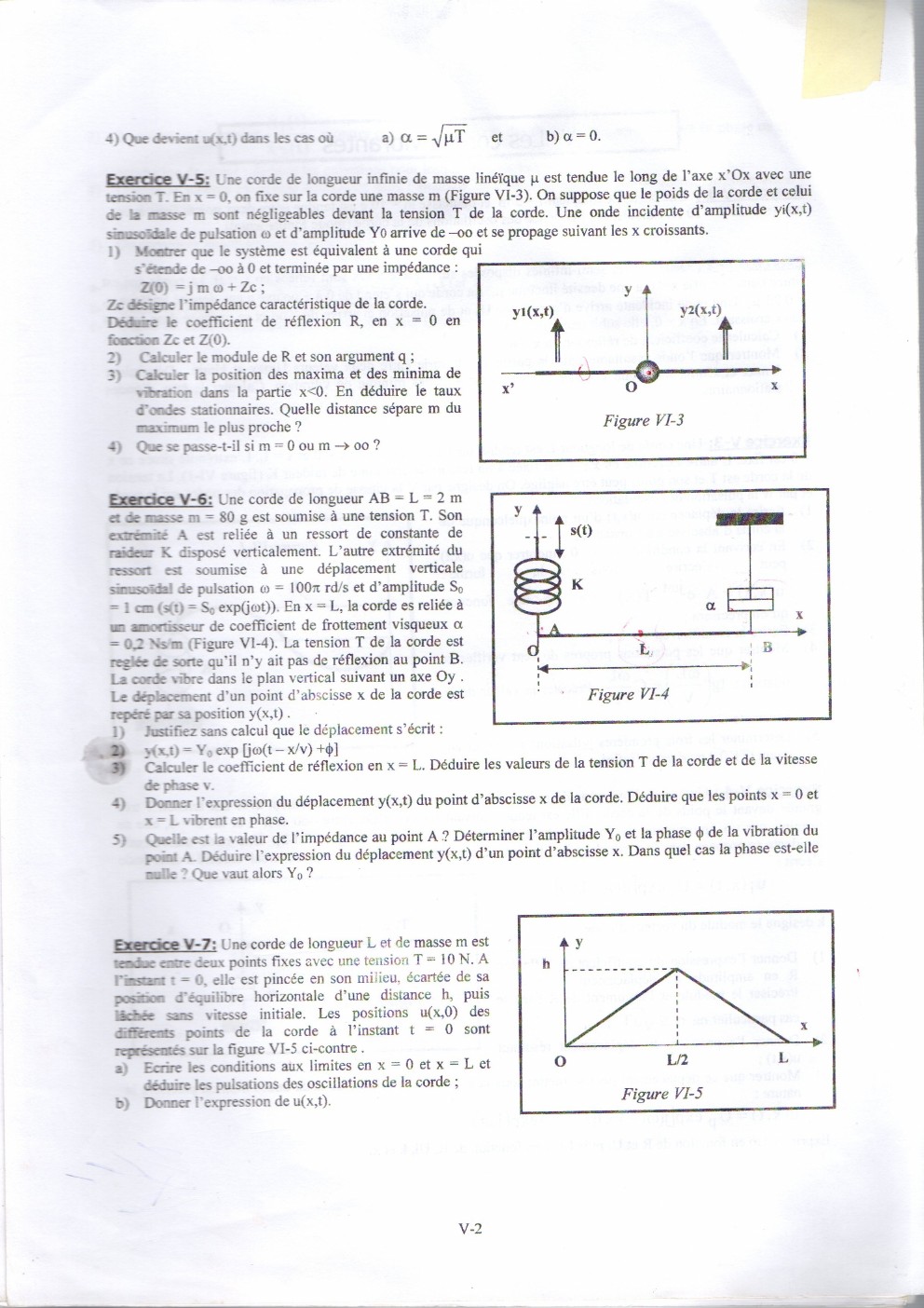 Exercices résolus onde et vibraion serie n 04 002417