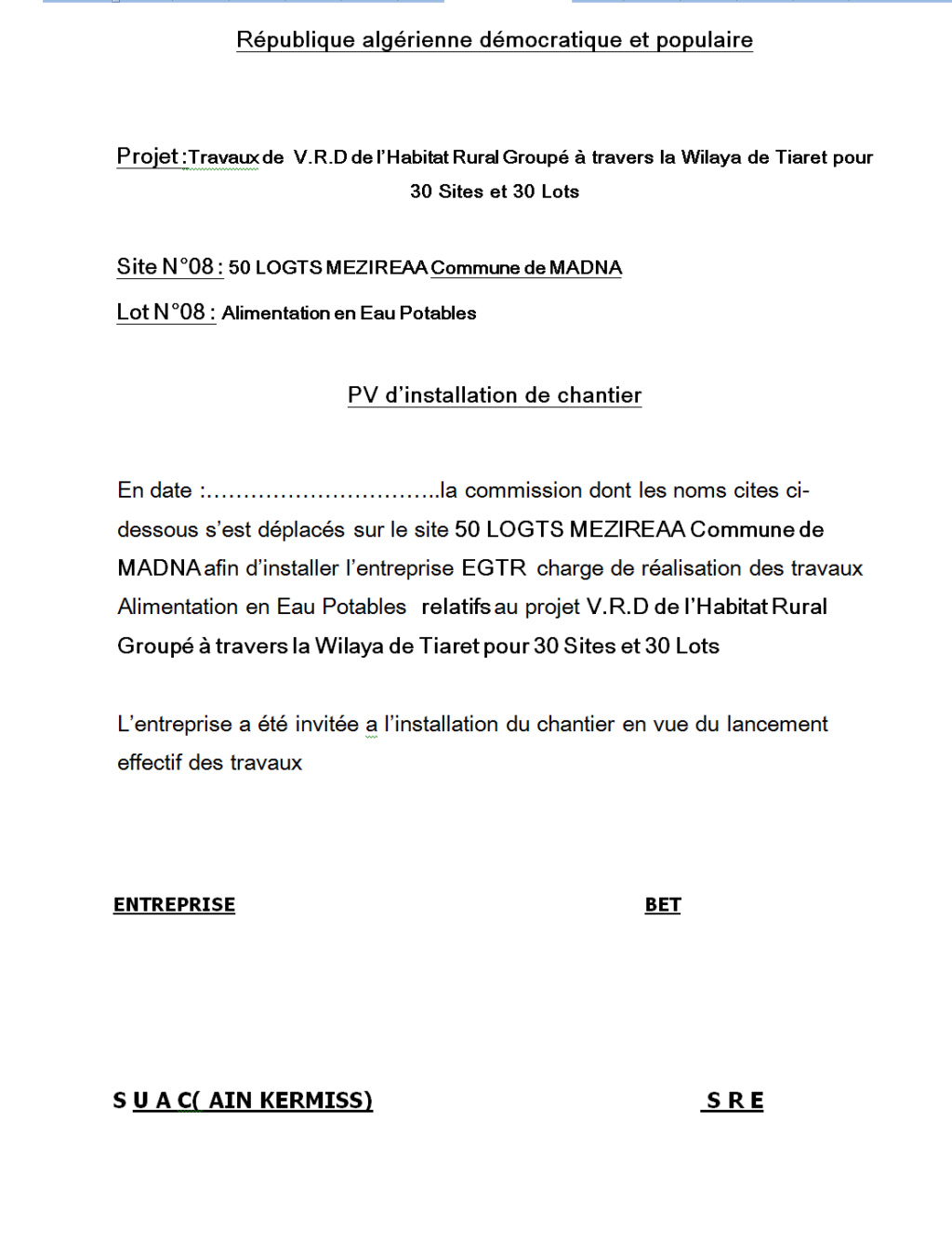 PROPOSITION PV INSTALATION DE CHANTIER  DUAC  TIARET Captur66
