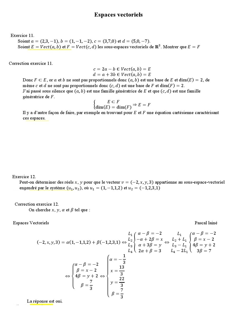 Exercices résolus  espaces_vectoriels 1-12 exercices Copie111