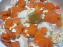 sauté de blanc du poulet aux champignons,carottes.photos. Sauta_16