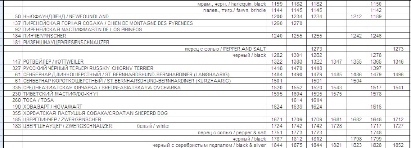 ПОЛНАЯ ИТОГОВАЯ ТАБЛИЦА РЕЗУЛЬТАТОВ ЕВРАЗИЯ-2013,ВСЕ ПОРОДЫ D24-n213