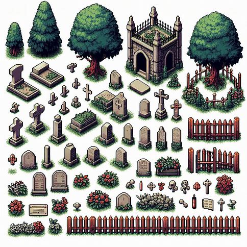 pixel art cemiterio Whatsa11
