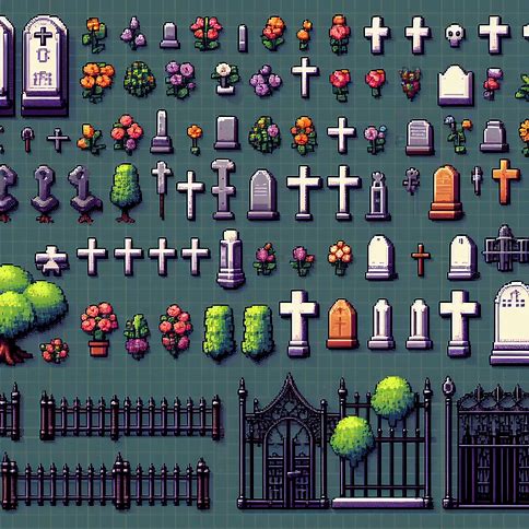 pixel art cemiterio Whatsa16